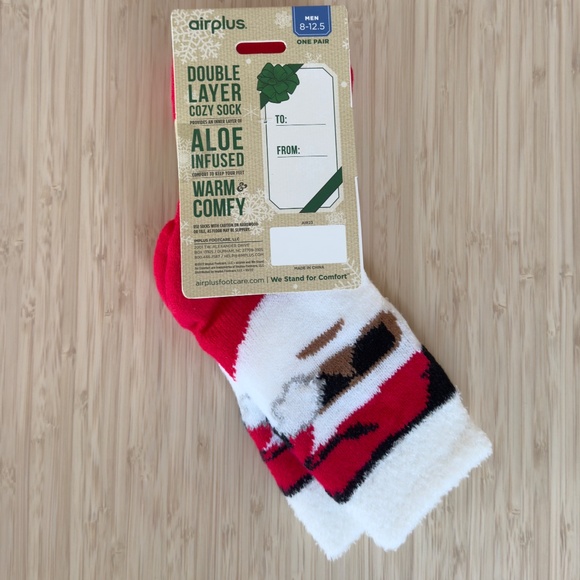 *BRAND NEW Christmas Double Layer Socks size 8-12.5 - Picture 2 of 3